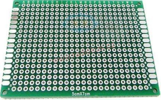 Univerzální deska plošného spoje S018B 50x70mm , samostatné body , cínované , vrtané ,