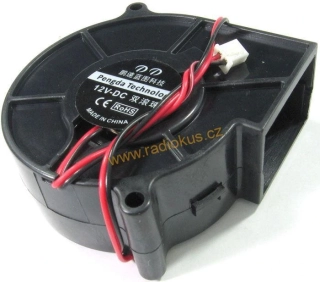 Ventilátor radiální 75x75x30mm 12V / 0,33A , kuličková ložiska