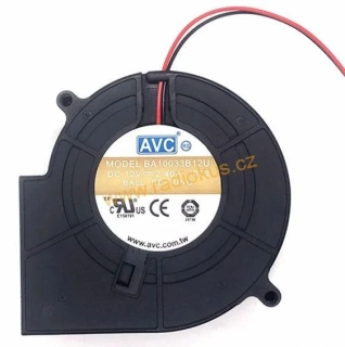 Ventilátor radiální AVC BA10033B, 97x97x33mm 12V / 2,4A , kuličková ložiska