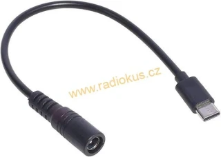 Redukce USB-C / DC zdířka 5,5x2,1mm - redukce DC2C pro páječky FNIRSI